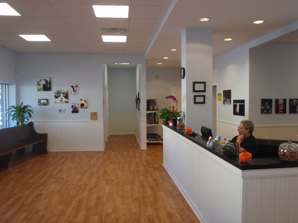 Hospital lobby reception area