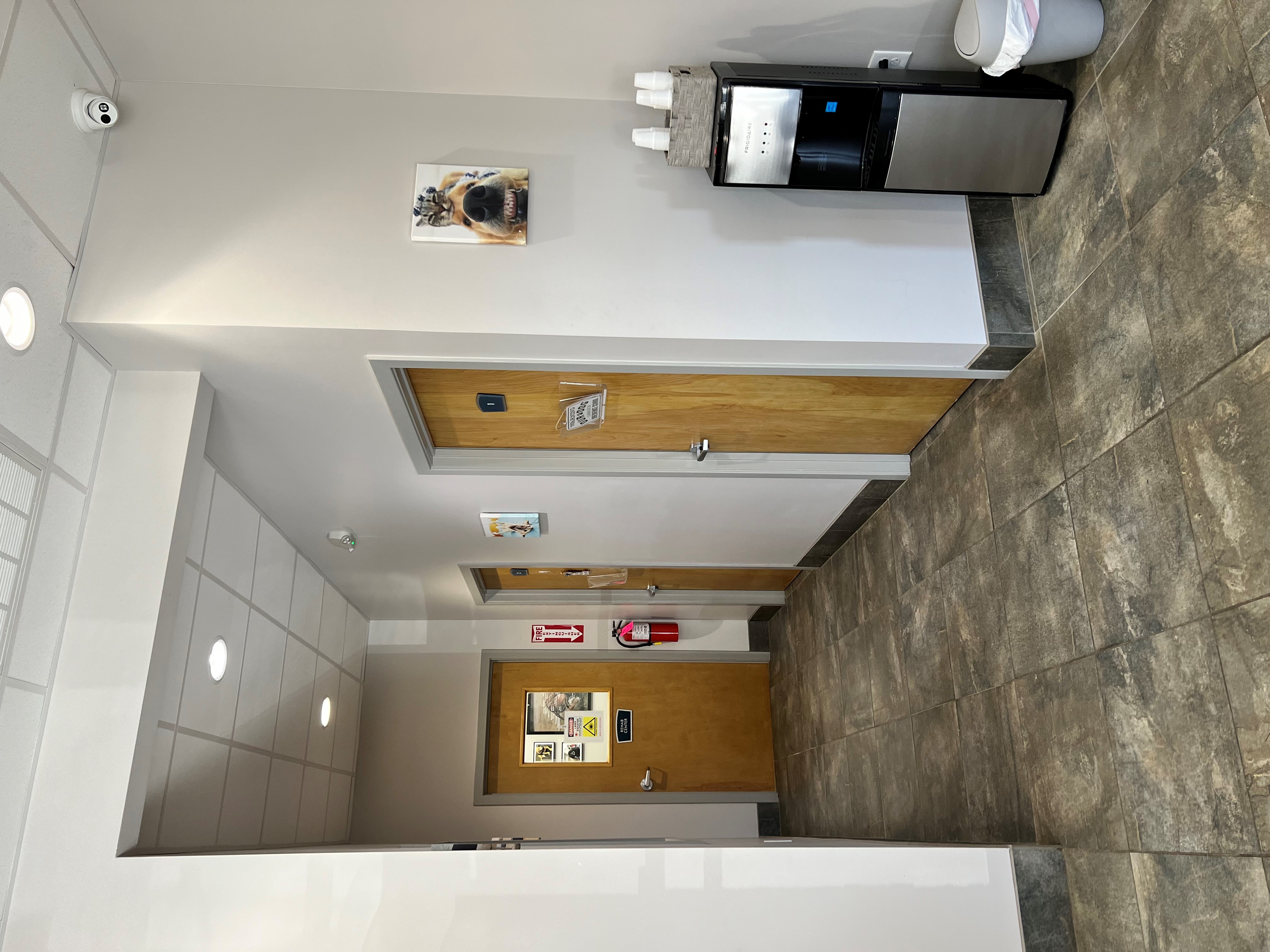 Hallway leading to rehab area