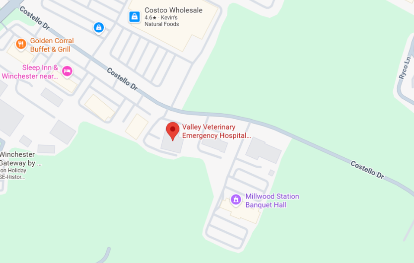 Valley Veterinary Emergency Hospital and Referral Center Map