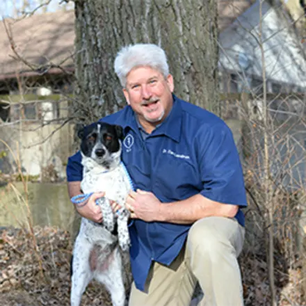 Dan Lendman with dog
