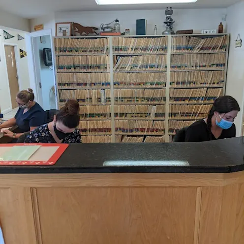 Reception desk at Henniker Veterinary Hospital Reception desk at Henniker Veterinary Hospital