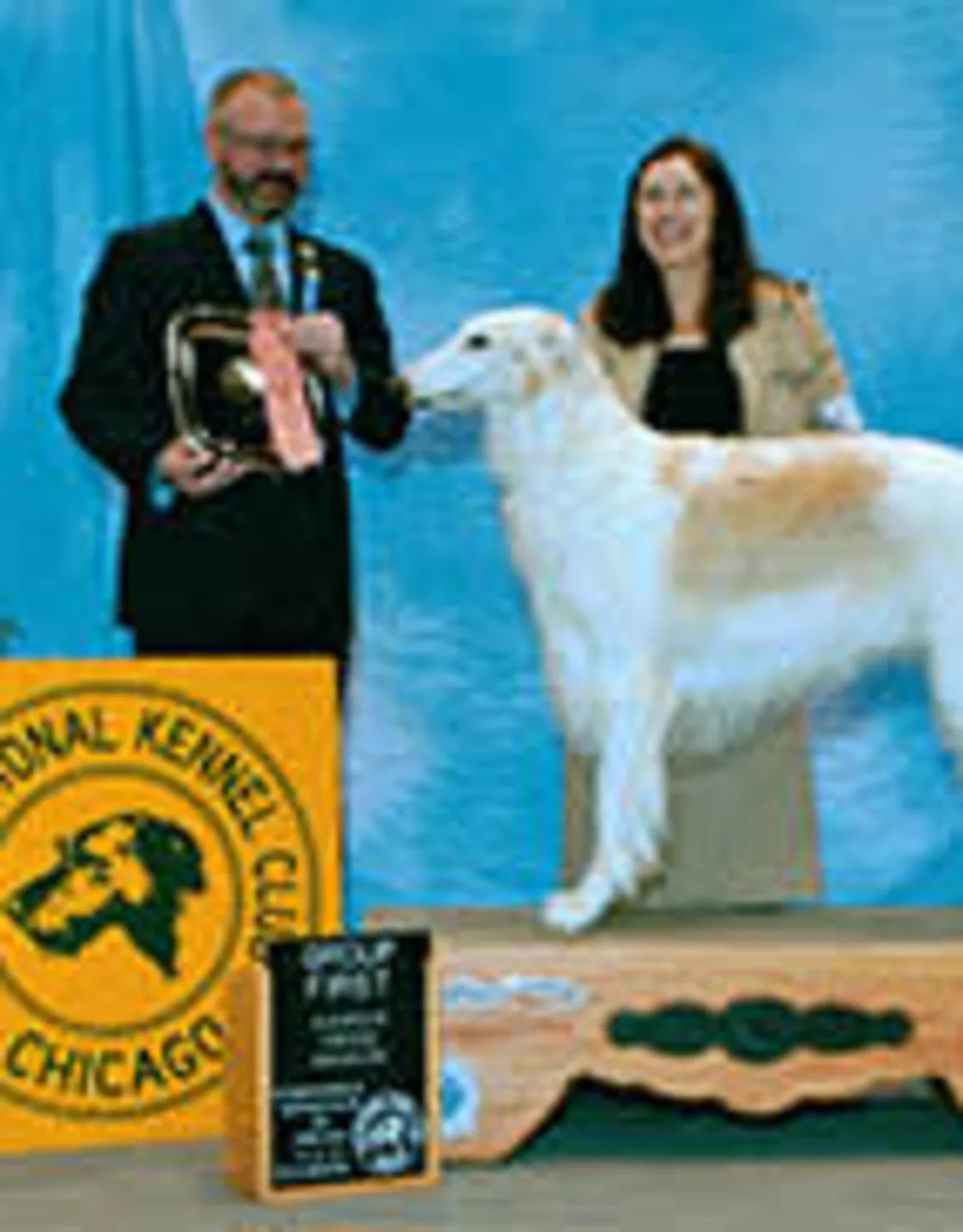 Robin Clancy with large dog Robin Clancy with large dog