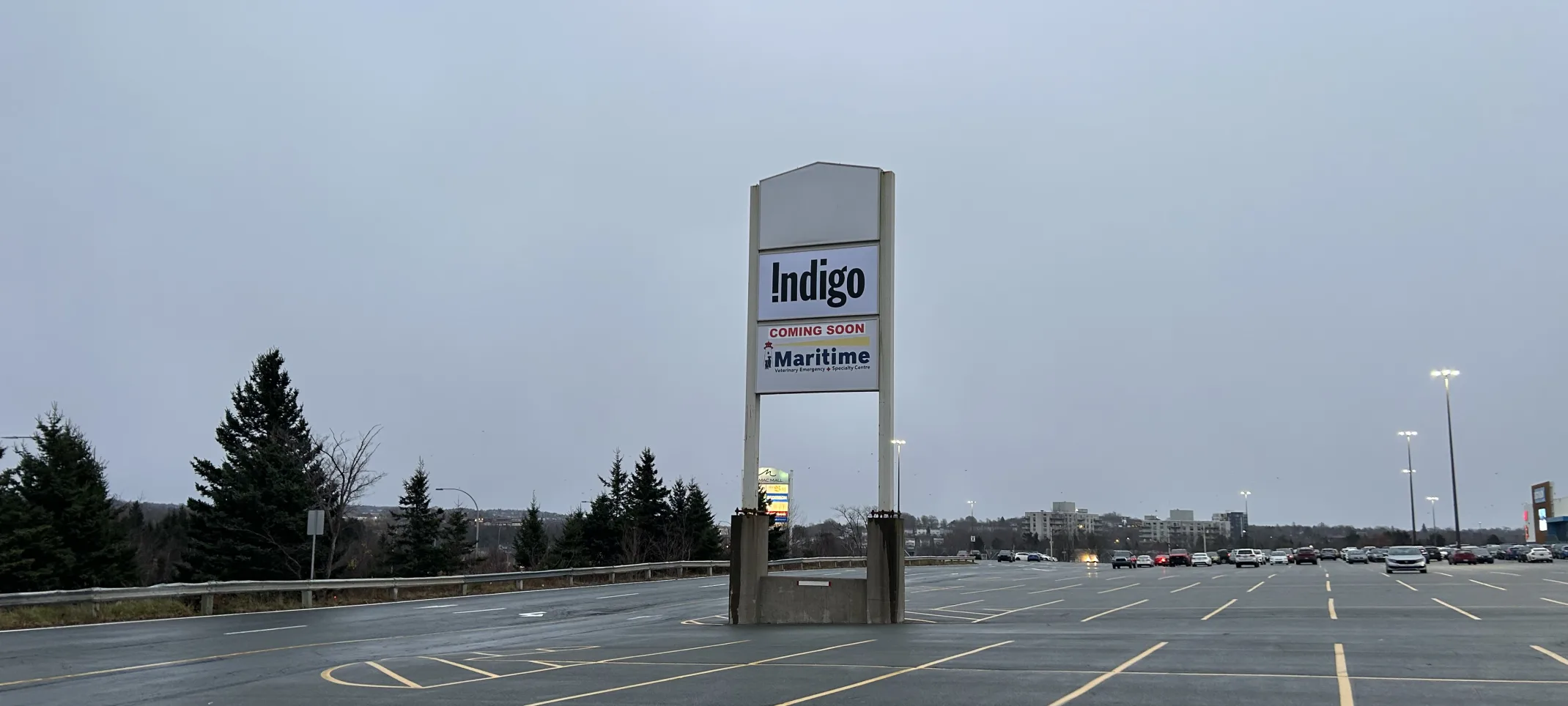 exterior sign in parking lot