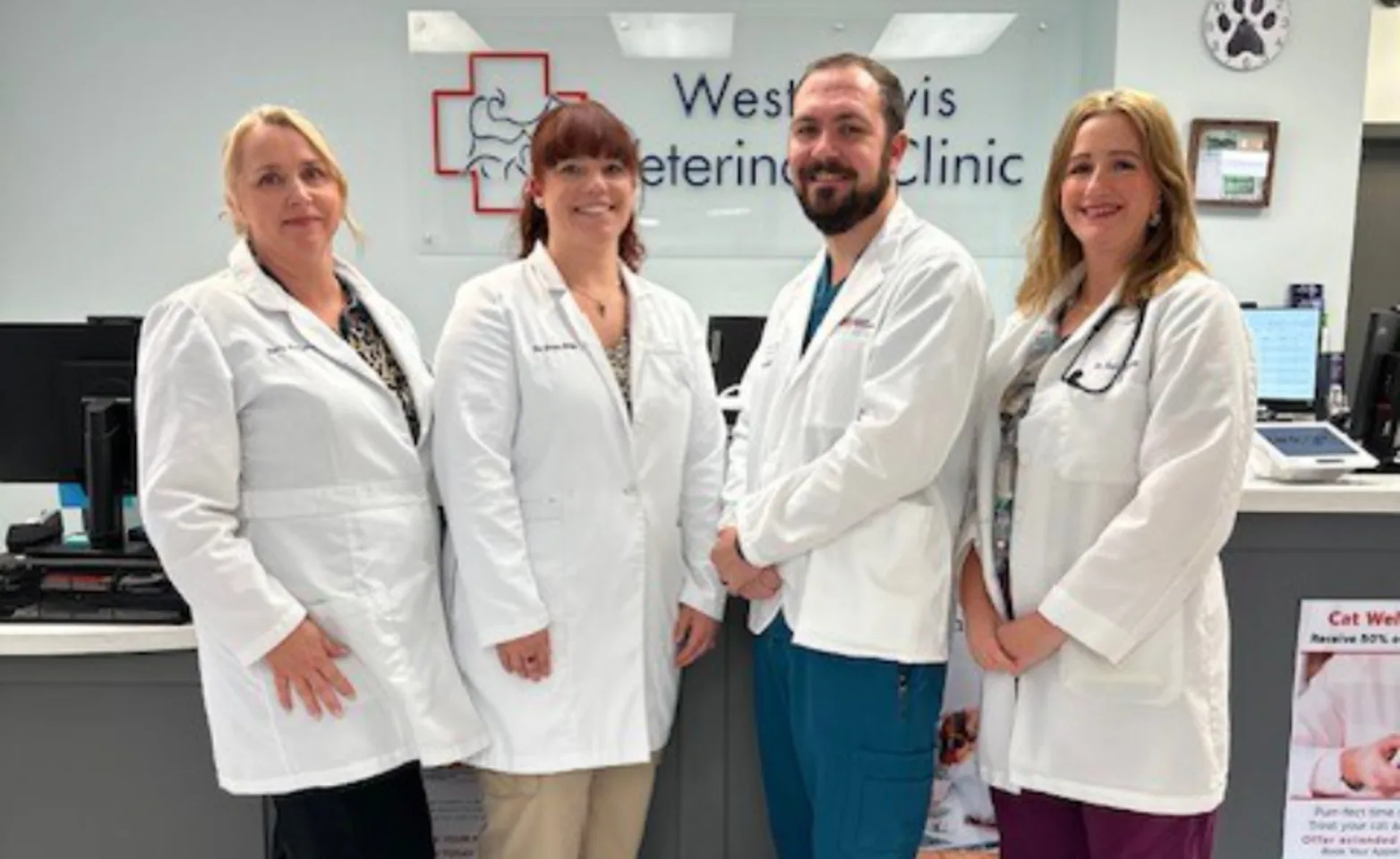 Veterinarians at West Davis Veterinary Hospital. Veterinarians at West Davis Veterinary Hospital.