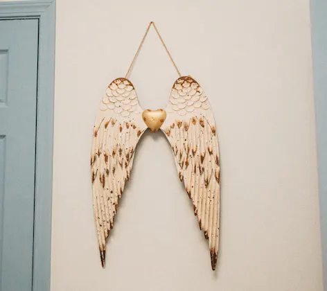 An angel wings sculpture An angel wings sculpture