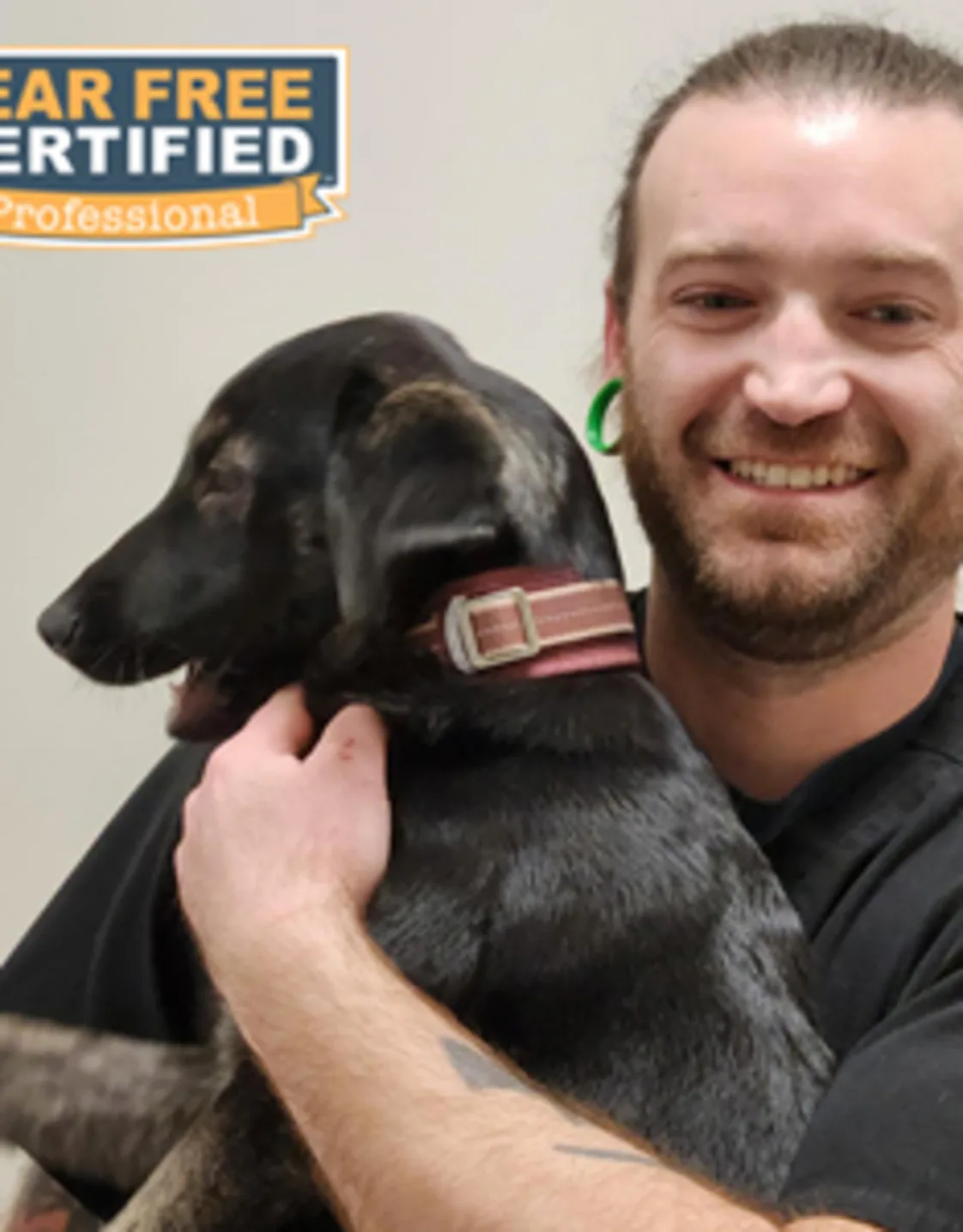 headshot of Nick black &  brown dog headshot of Nick black &  brown dog