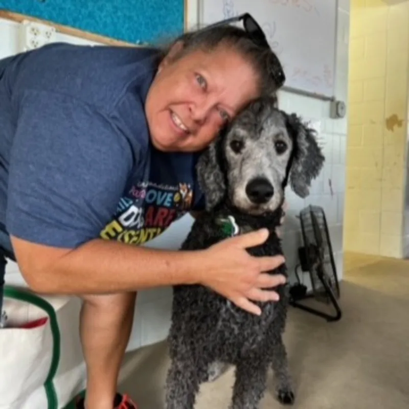 Dr. Susan Sue Johnson-Wendt from Midland Animal Clinic on a motorcycle Dr. Susan Sue Johnson-Wendt from Midland Animal Clinic on a motorcycle
