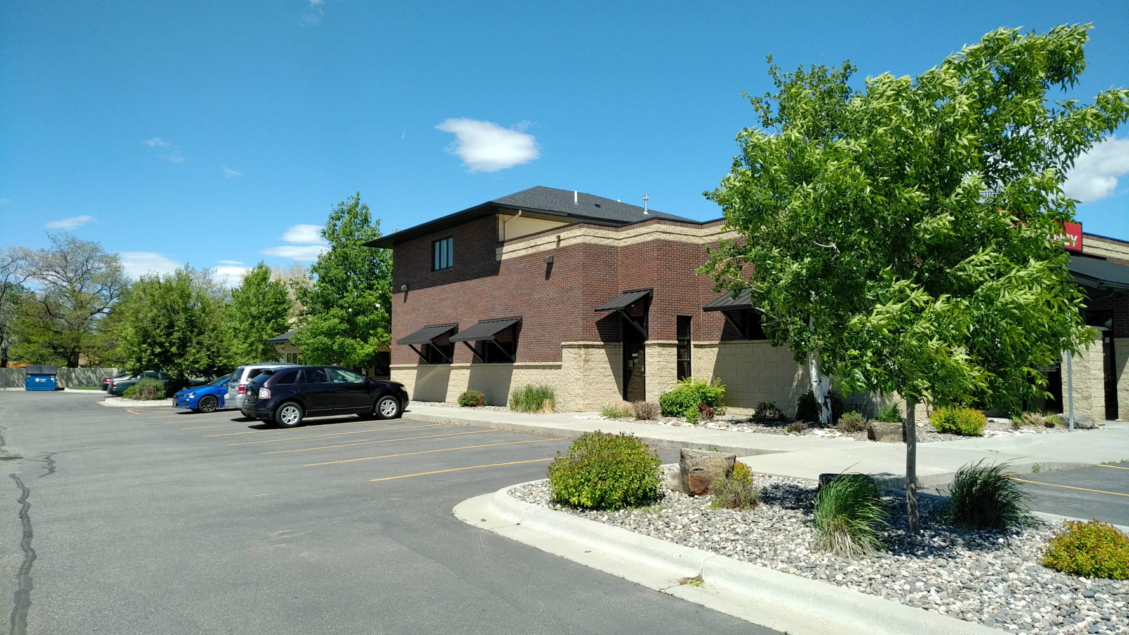 The back exterior of the hospital 