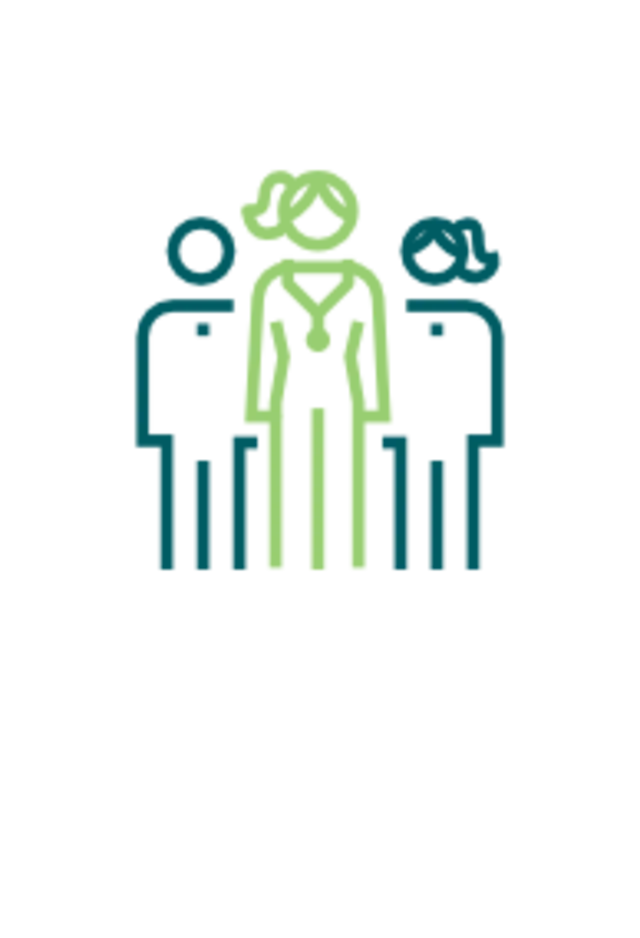 Line art icon with three people standing next to each other Line art icon with three people standing next to each other