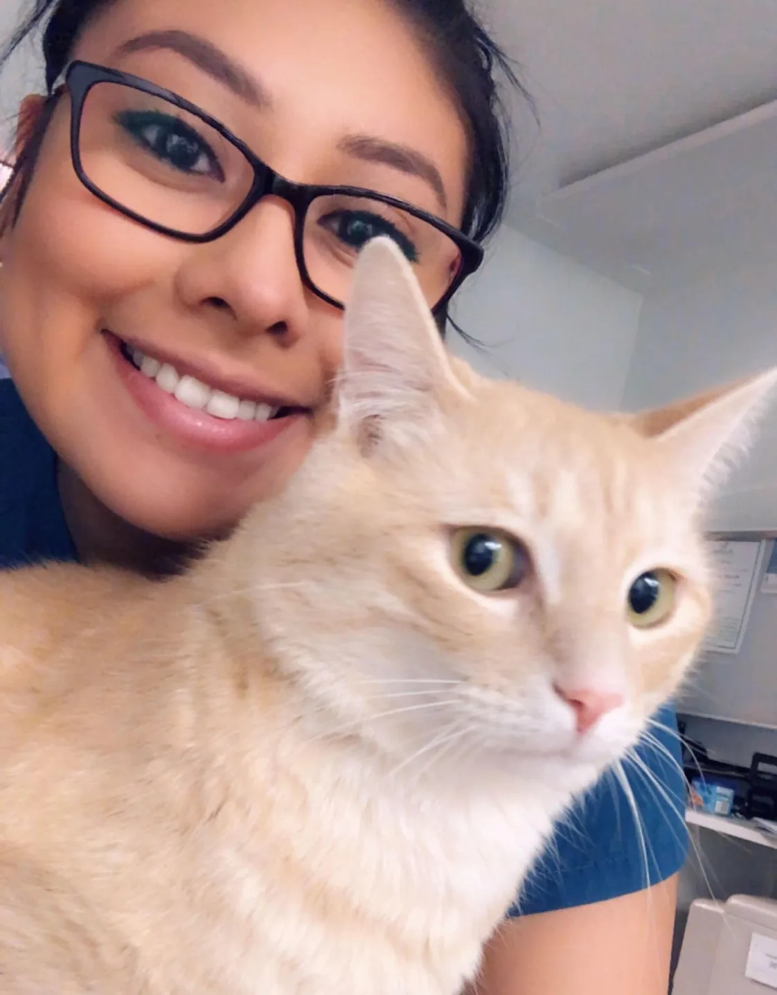 Christian and her cat Christian and her cat