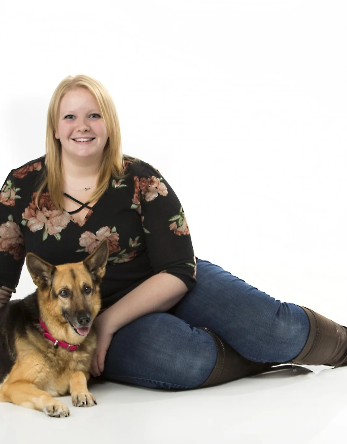 Kim with dog Kim with dog