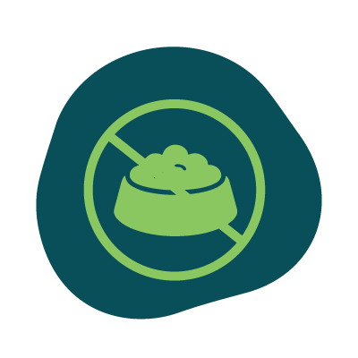 Icon of a food dish crossed out