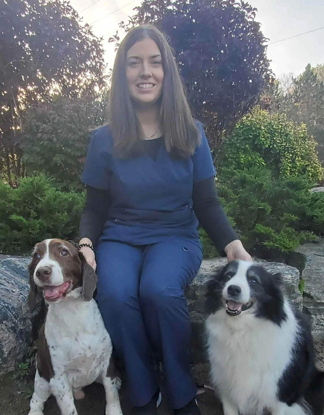 Lacey with her two dogs, Baxter and Kenzie Lacey with her two dogs, Baxter and Kenzie
