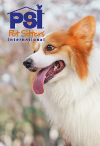 Pet Sitters International (PSI) Logo with a Lassi Dog on it.