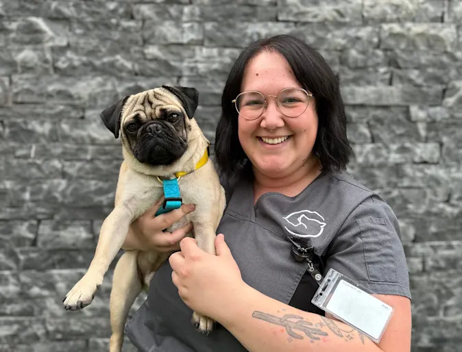 Chelsea and a dog