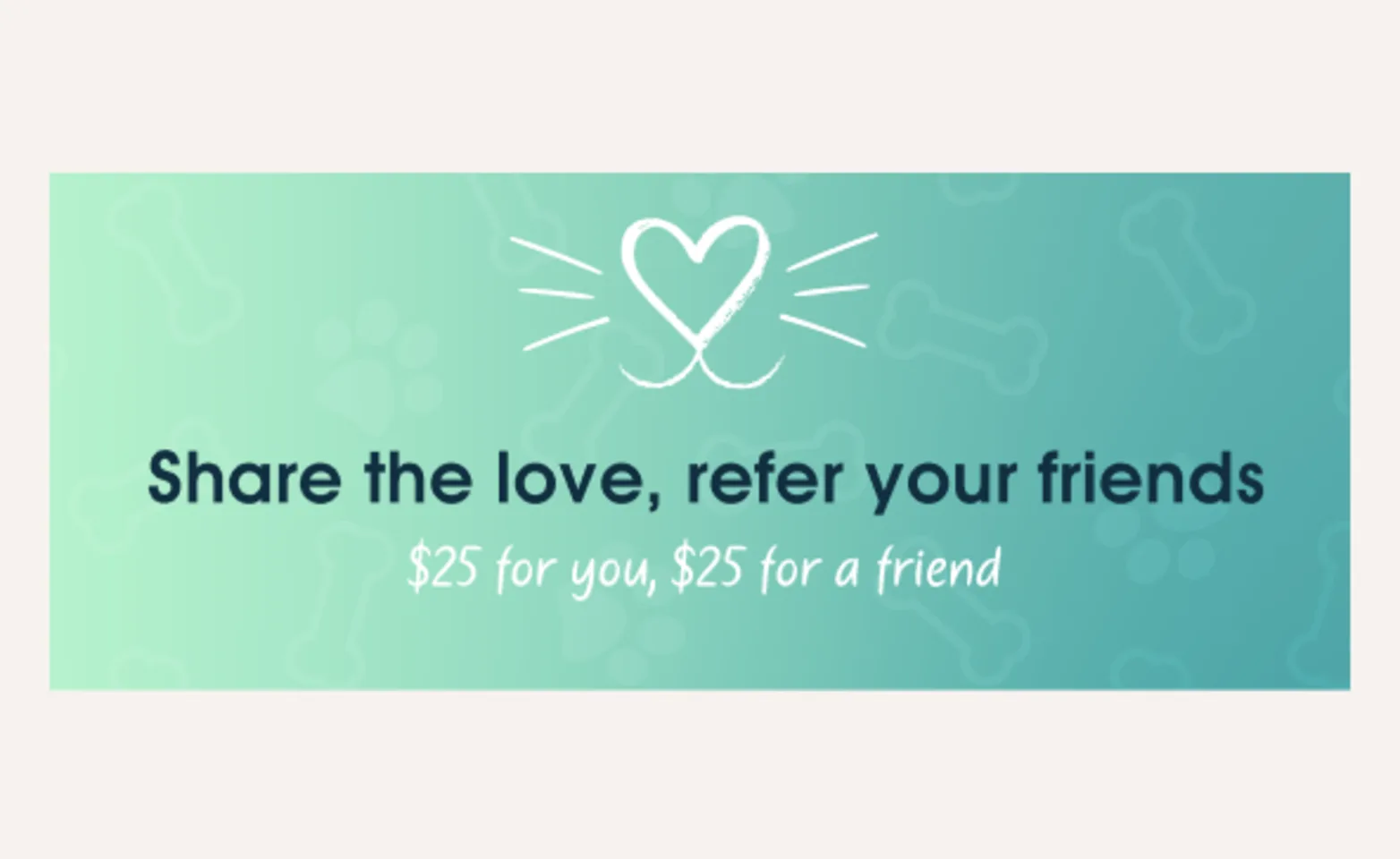 Share the Love, refer your friends promo banner Share the Love, refer your friends promo banner