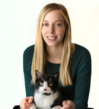Lydia with cat Lydia with cat