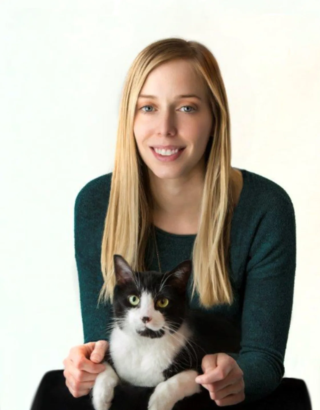 Lydia with cat Lydia with cat