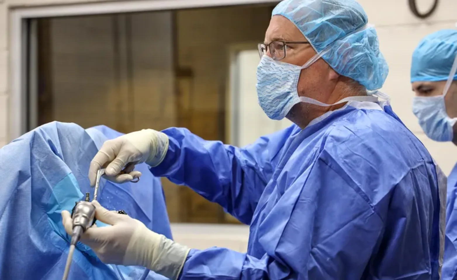 Doctors performing surgery on brown horse Doctors performing surgery on brown horse