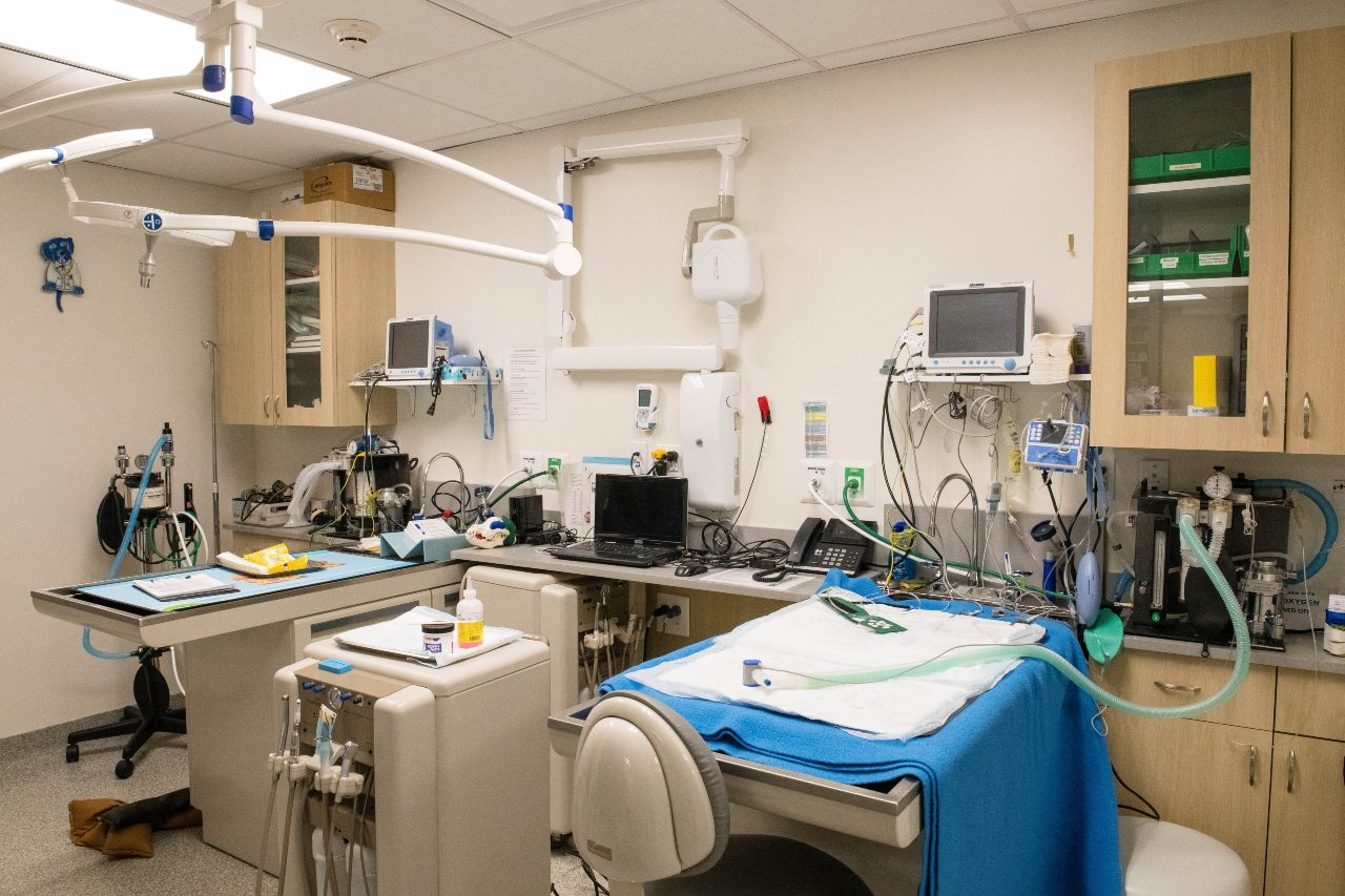 Dental suite - room filled with dental machines.