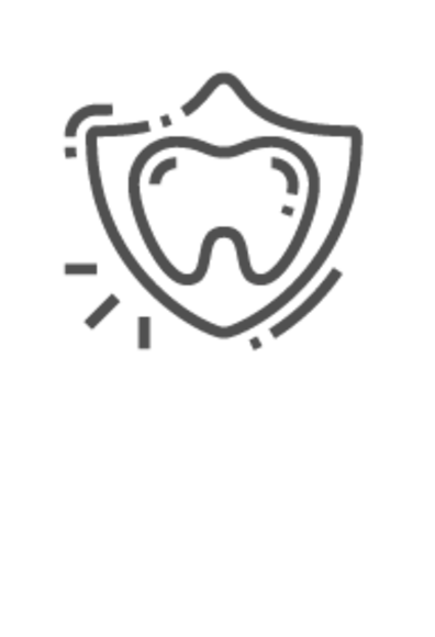 Line Art Icon Dentistry Tooth Shield