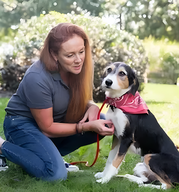 Allison Fritscher and dog
