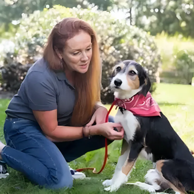 Allison Fritscher and dog Allison Fritscher and dog