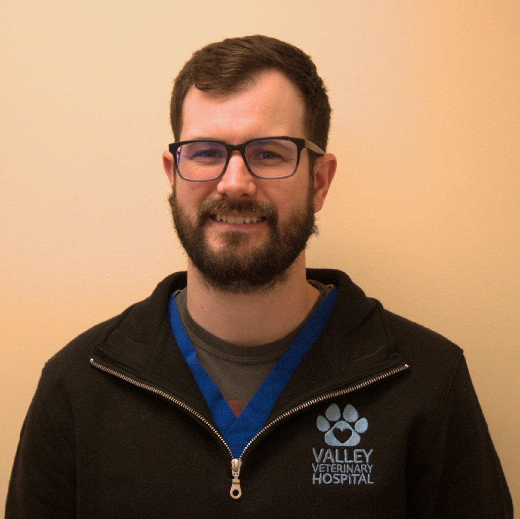 Jordan and a black dog