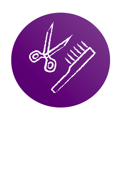 Purple scissors 6 icon - Free purple scissors icons