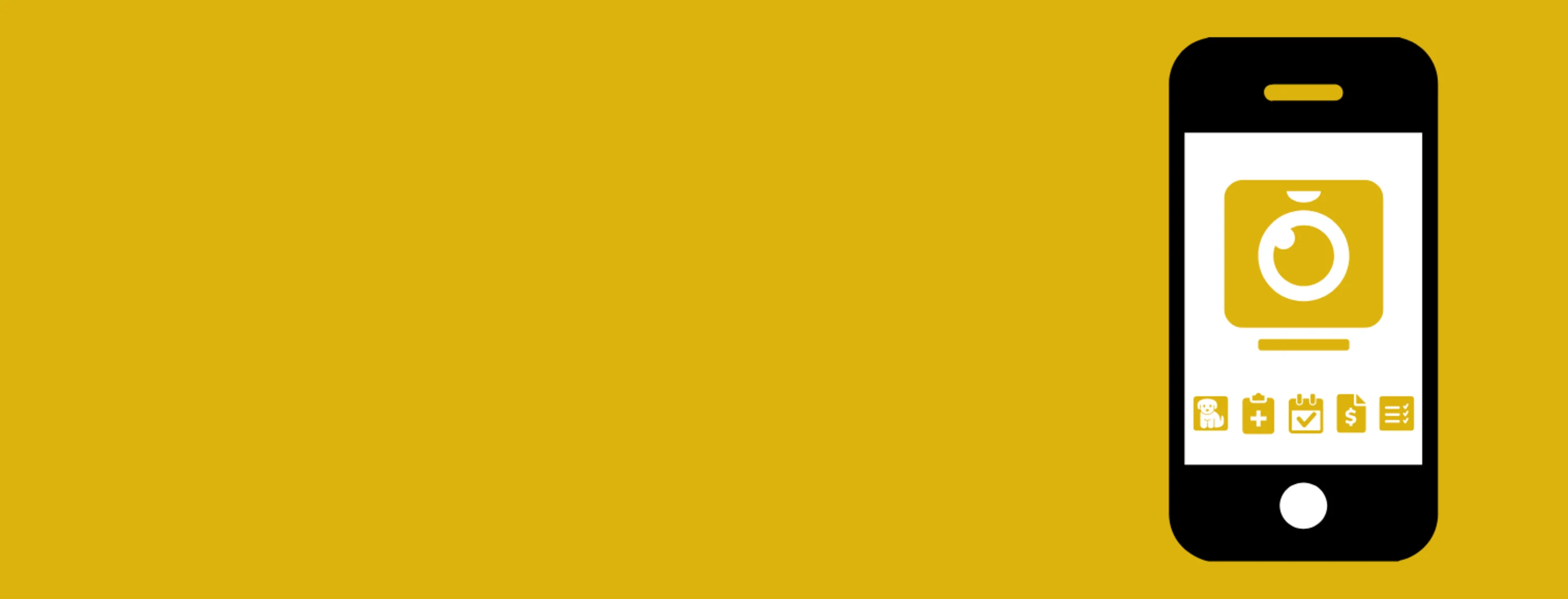 Drawing of a smart phone highlighting a web cam icon Drawing of a smart phone highlighting a web cam icon
