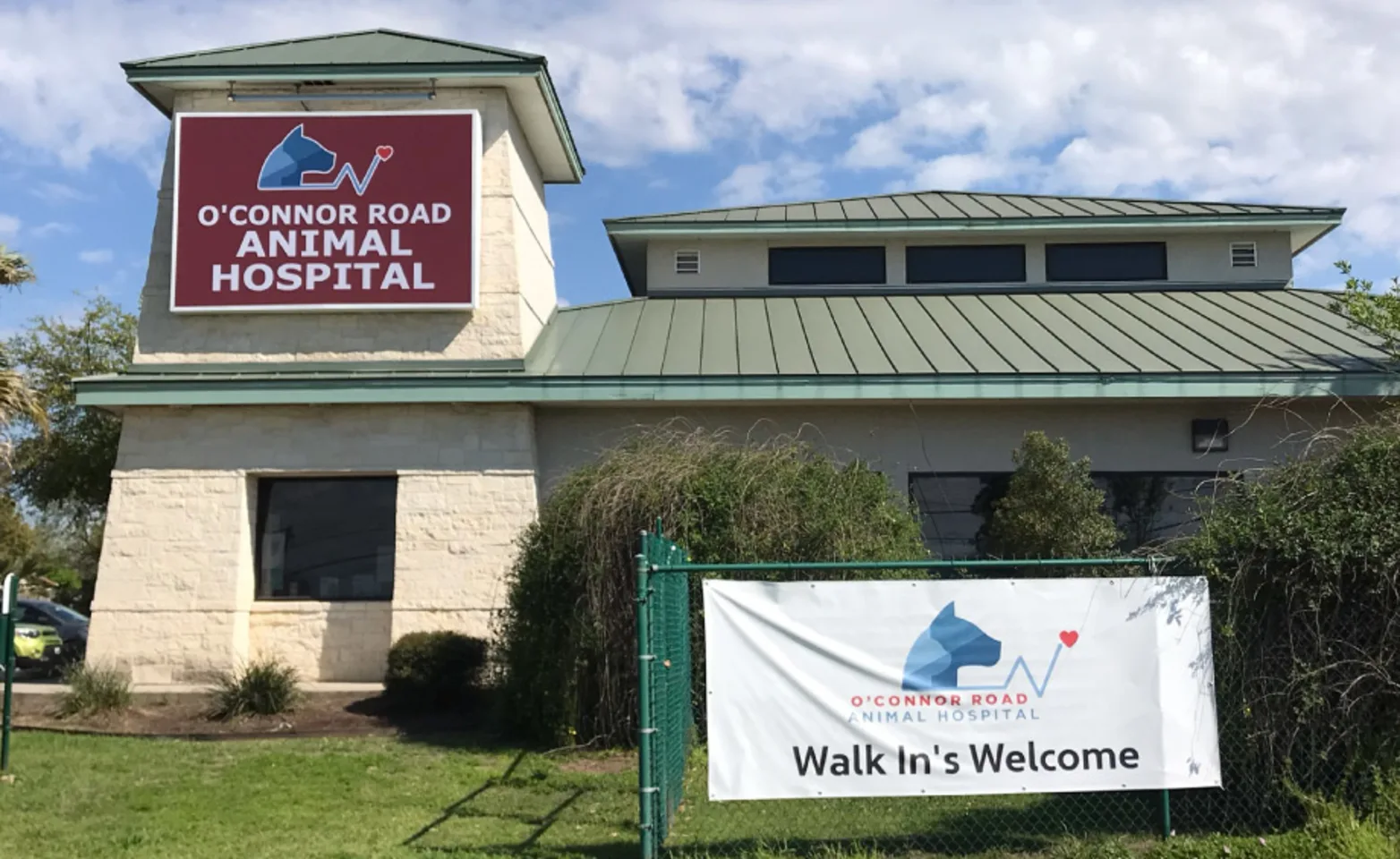 Hospital and sign Hospital and sign