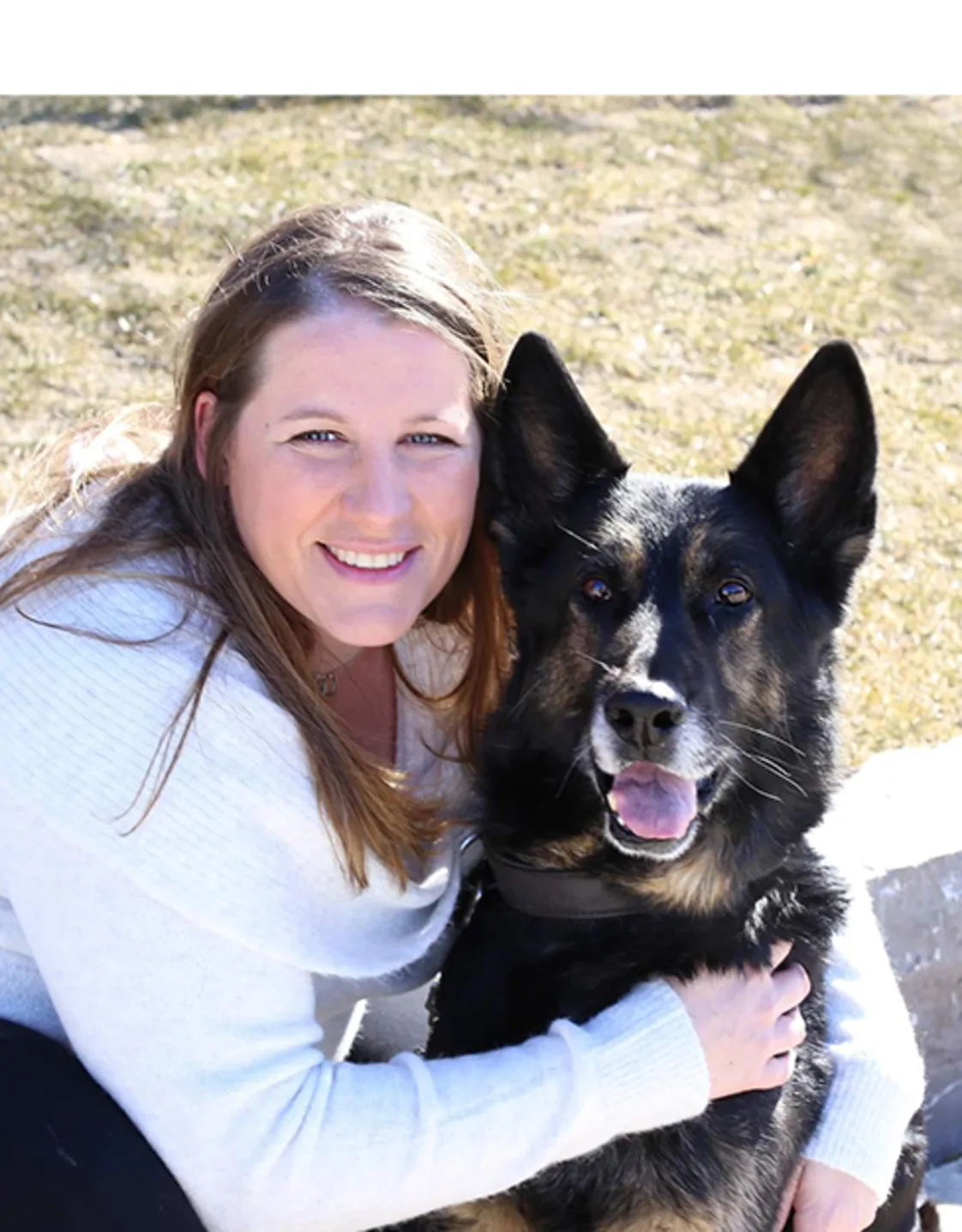 Laura Western with a German Shepherd Laura Western with a German Shepherd