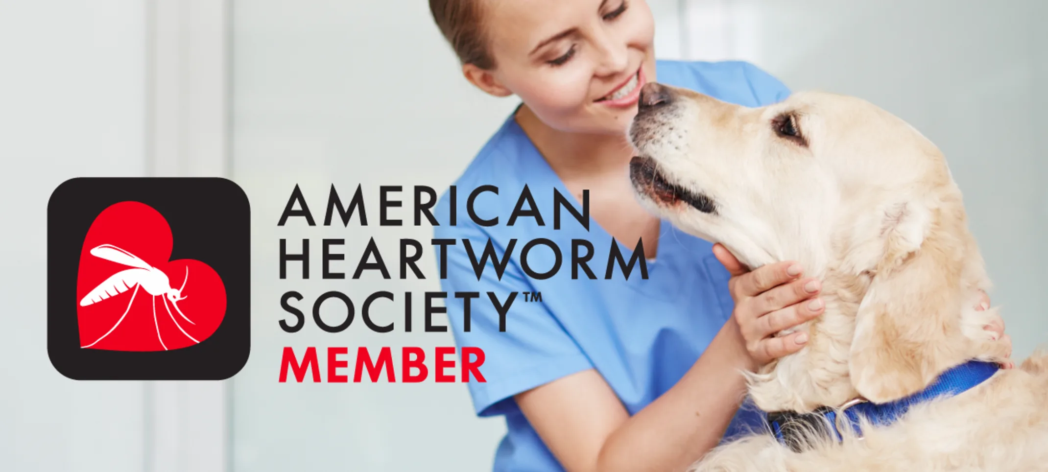 Women with Dog American Heartworm Logo Women with Dog American Heartworm Logo