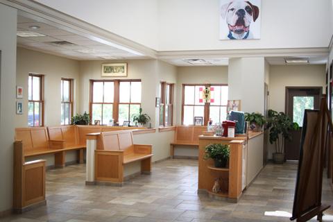 Waiting room at West Mountain Animal Hospital