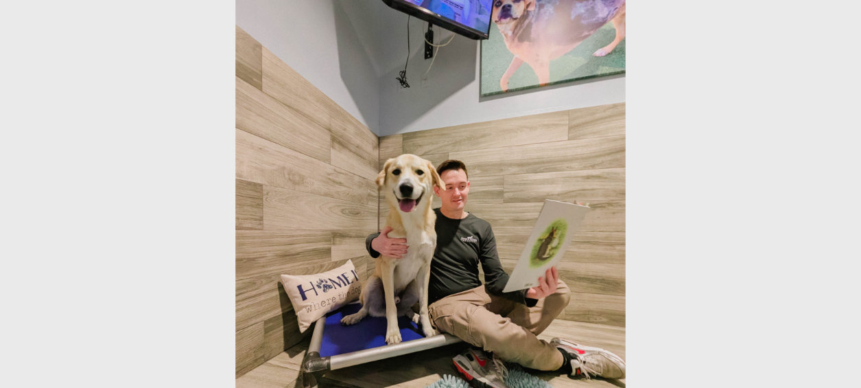 Staff reading to lab