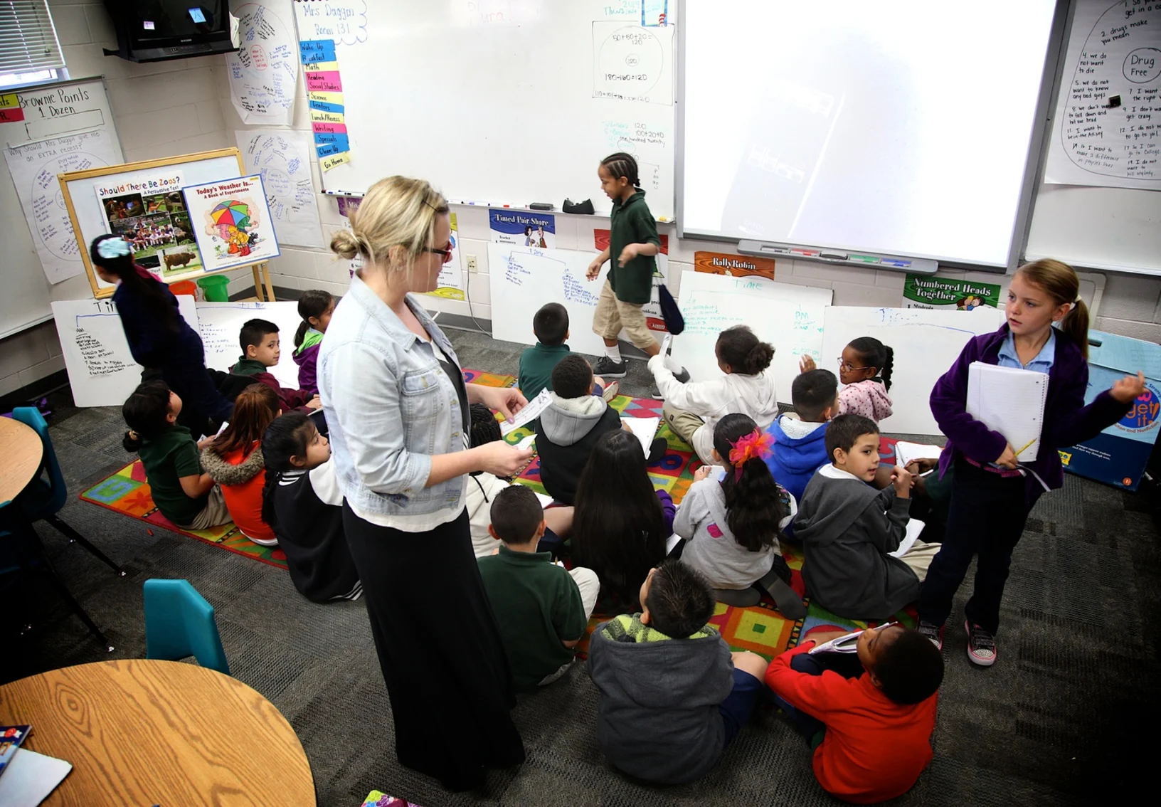 Teacher instructing a class in Arizona