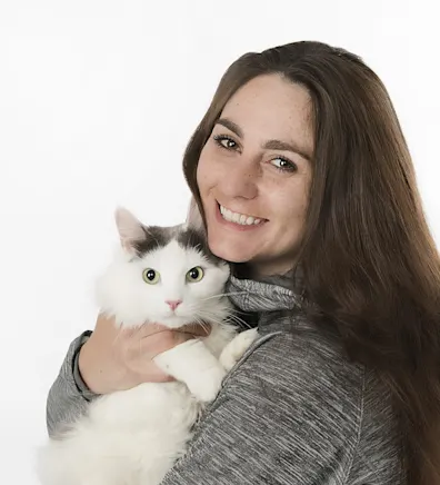 Maegan with cat Maegan with cat