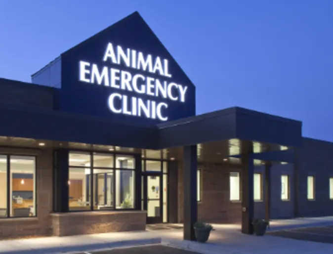 Animal Emergency and Referral Center of Minnesota - Oakdale - Building Exterior at Night Animal Emergency and Referral Center of Minnesota - Oakdale - Building Exterior at Night