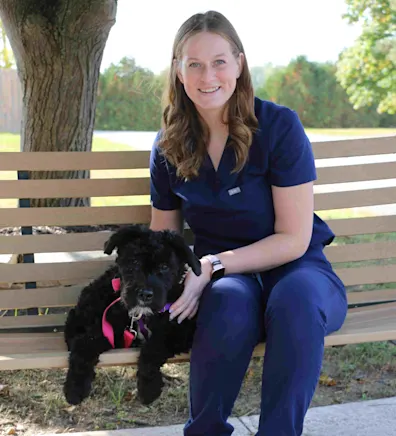 Jessica Brunsveld with her dog, Nikita Jessica Brunsveld with her dog, Nikita