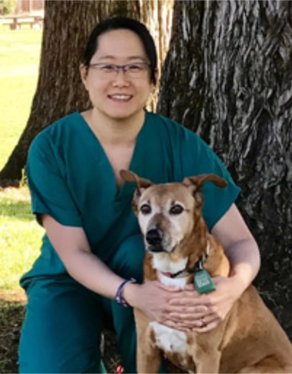 Helen Chuang and her dog Gunner Helen Chuang and her dog Gunner