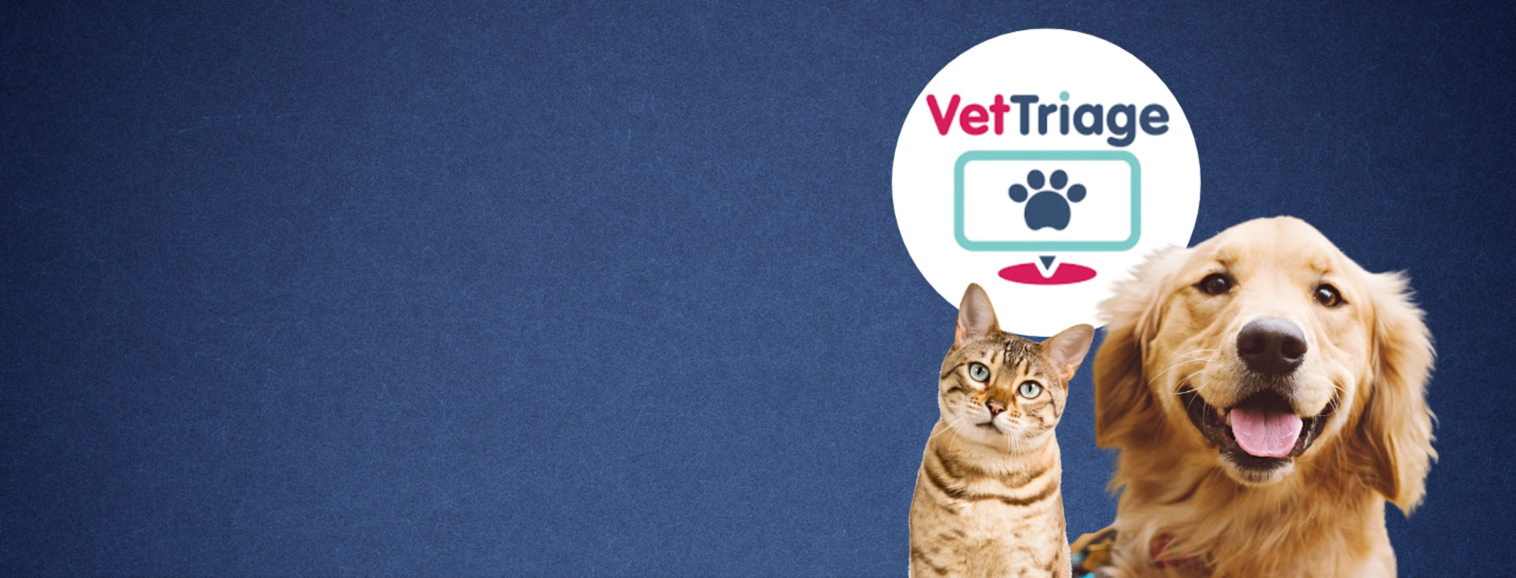 Dog & Cat with VetTriage Logo Dog & Cat with VetTriage Logo
