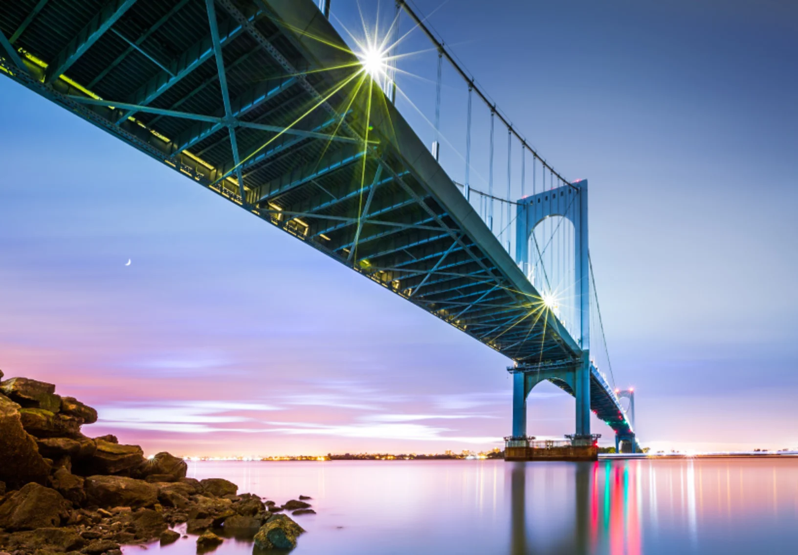 Whitestone bridge at twilight Whitestone bridge at twilight