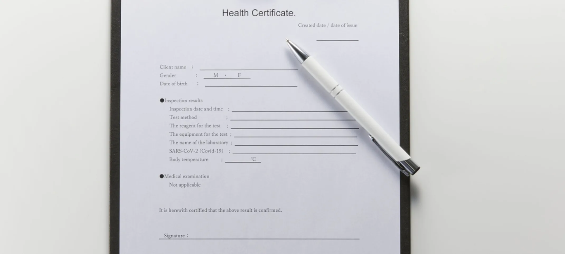 Health Certificate Health Certificate