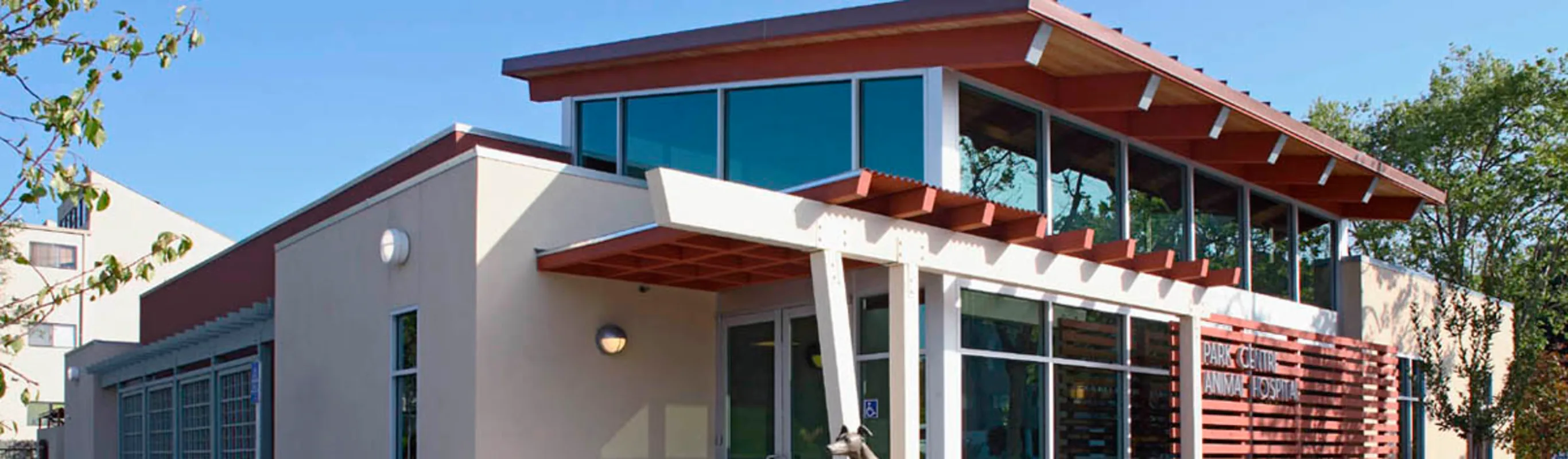 The outside of Park Centre Animal Hospital in Alameda, CA The outside of Park Centre Animal Hospital in Alameda, CA