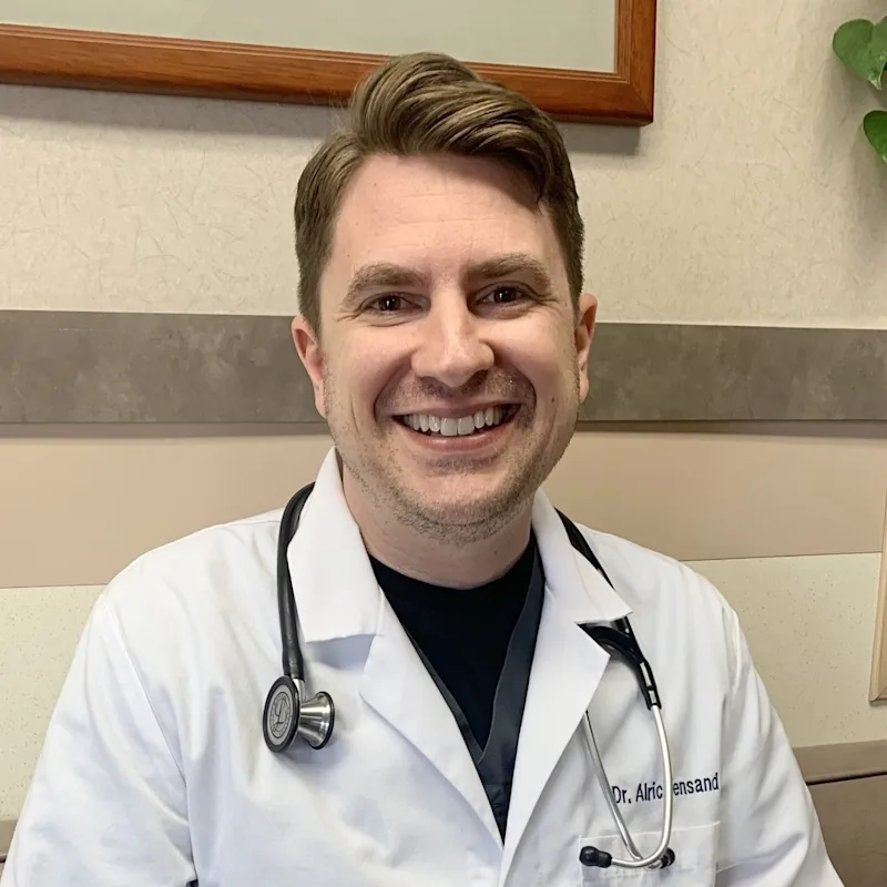 Alric Vensand with dog Alric Vensand with dog