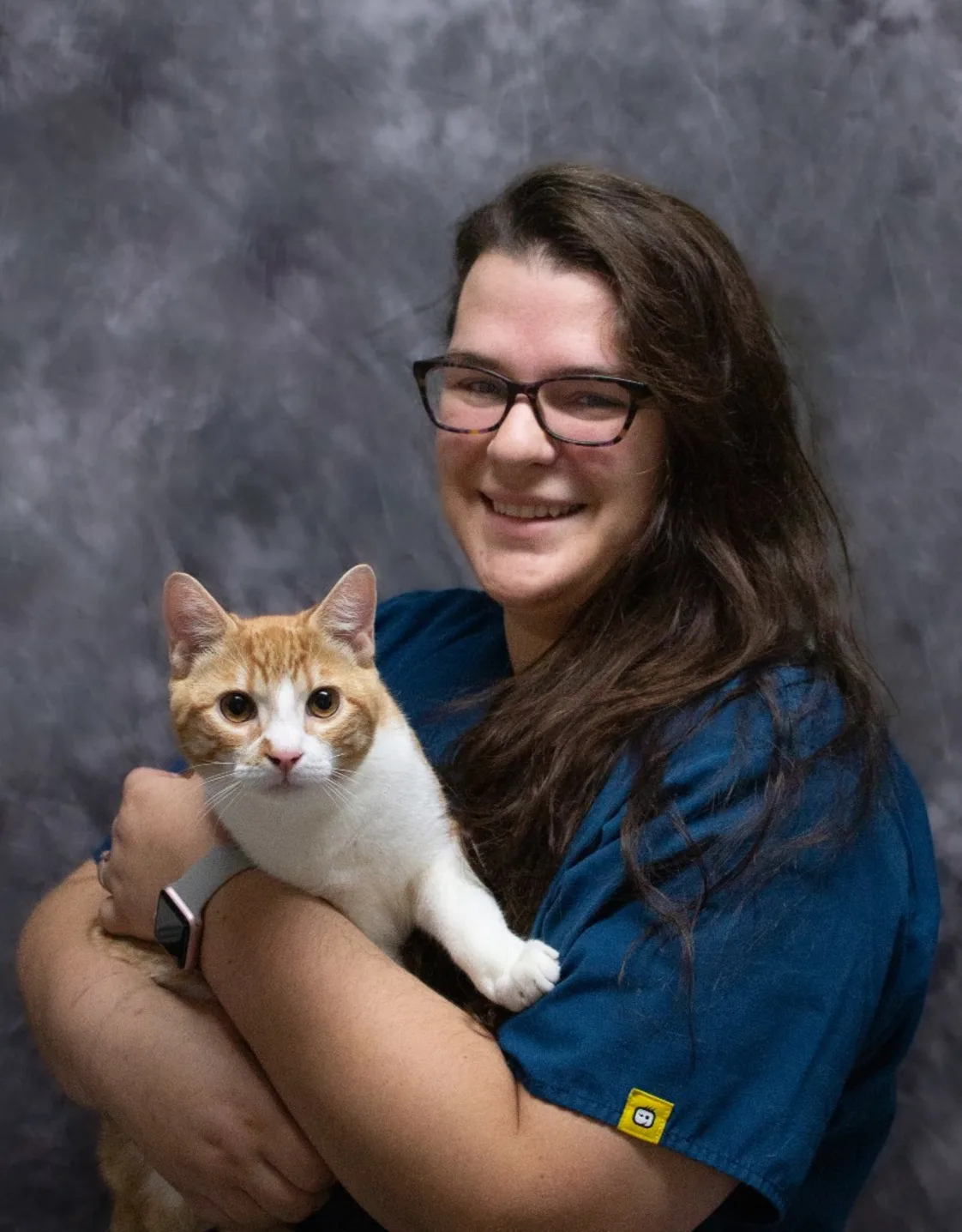 Hallie holding a little kitten Hallie holding a little kitten
