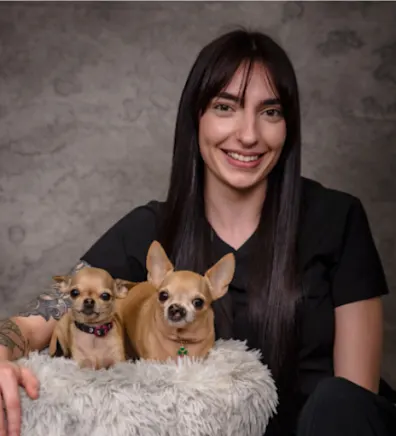 Kierra Janveau and chihuahuas lucky and monkey Kierra Janveau and chihuahuas lucky and monkey