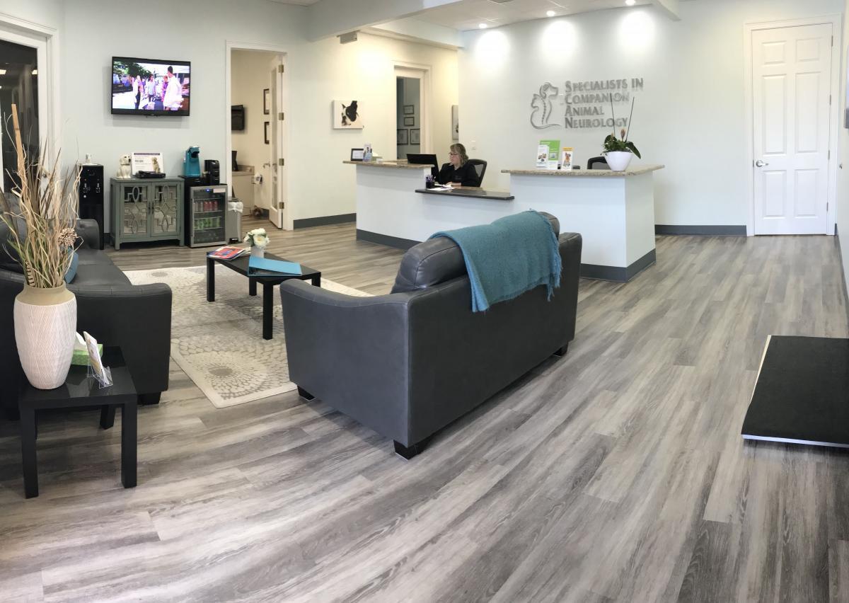 Specialists in Companion Animal Neurology (SCAN)'s waiting room of the Naples office