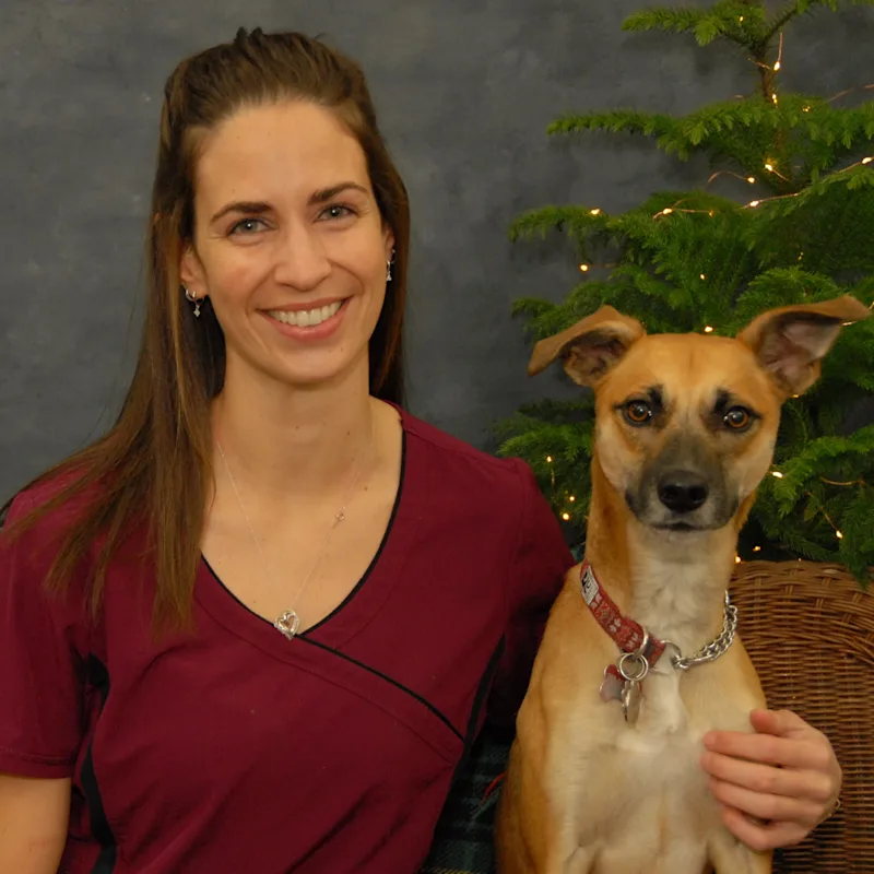 Dr. Stephanie Spencer with cat Dr. Stephanie Spencer with cat