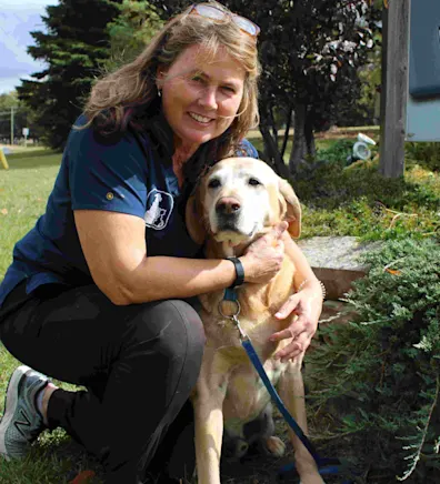 Pati with her dog, Bentley Pati with her dog, Bentley